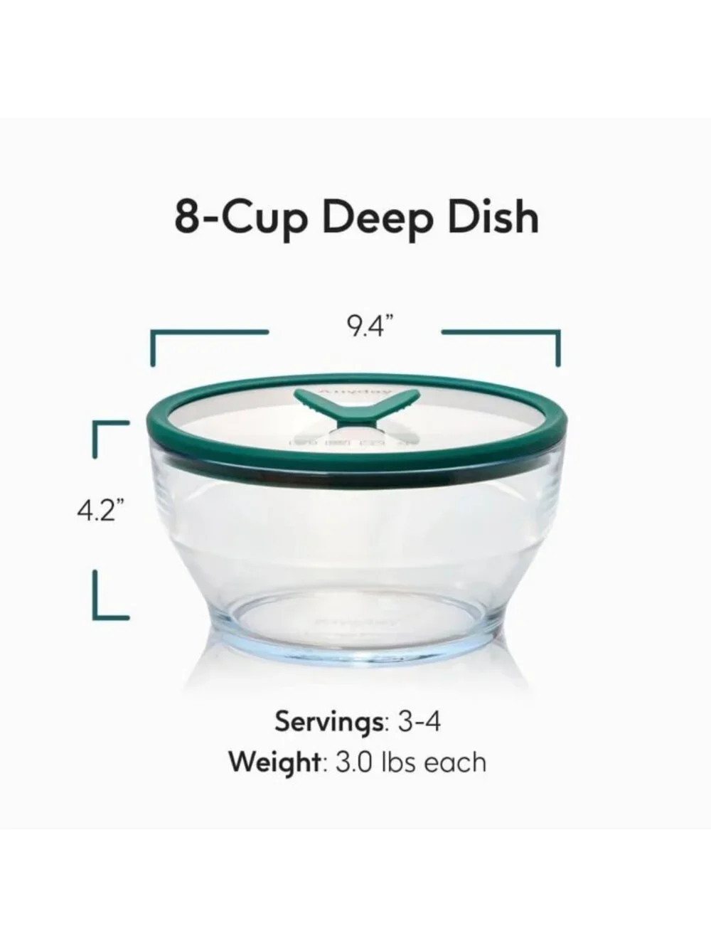 8-Cup Glass Microwave Pasta Cooker | BPA-Free, Clear Design, Easy Cooking